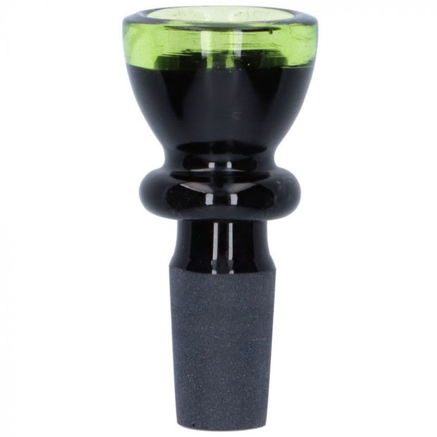 Bowl Black w/Green Tip-Male 14mm