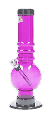 JM Plastics Bubble Base with Grip Acrylic Water Pipe - 9 in.