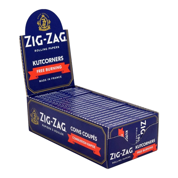 Zig Zag-Rolling Papers Kut Corners Free Burn-Blue 24 Box