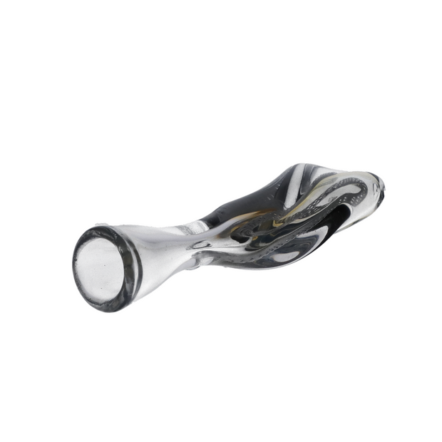 Glass chillum with dichro accents for March
