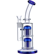 11" Bent Neck Double Tree Perc Water Pipe