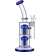 11" Bent Neck Double Tree Perc Water Pipe