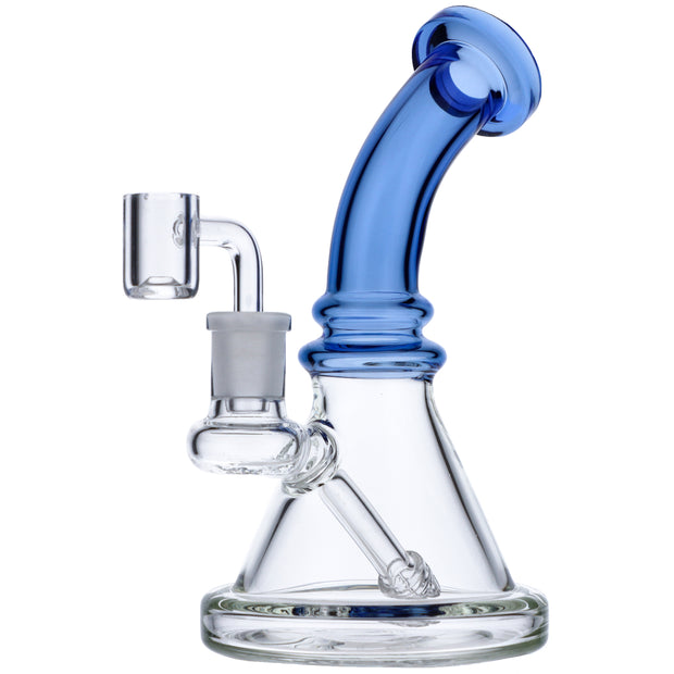 7" Mini Bent Neck Waterpipe - Blue