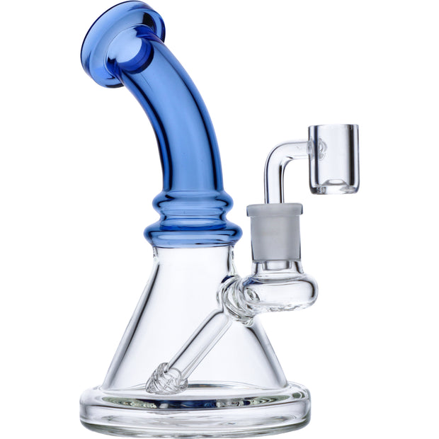 7" Mini Bent Neck Waterpipe - Blue