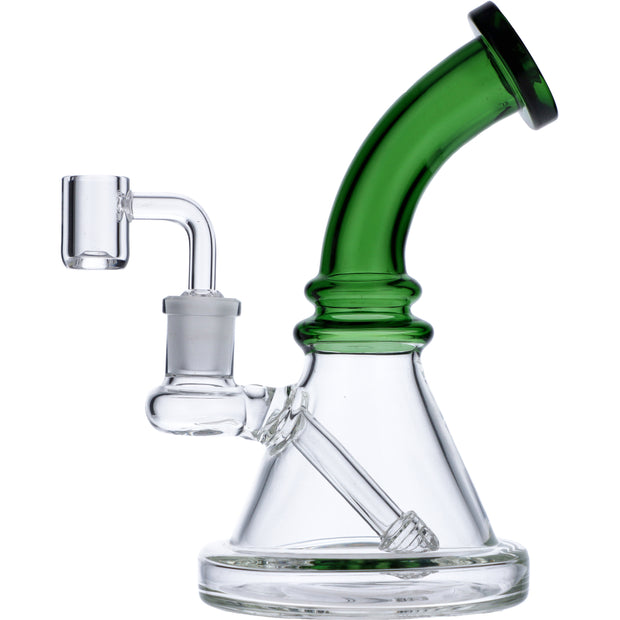 7" Mini Bent Neck Waterpipe - Green