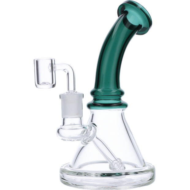 7" Mini Bent Neck Waterpipe - Teal