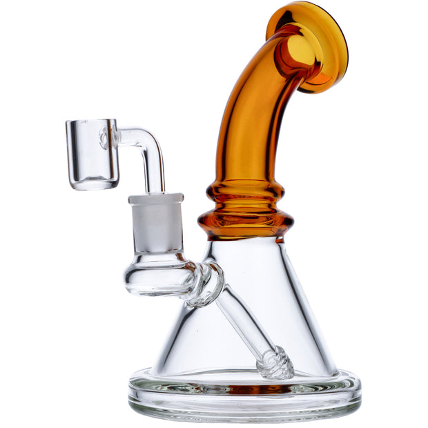 7" Mini Bent Neck Waterpipe - Yellow