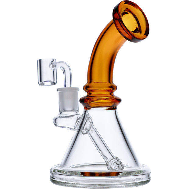 7" Mini Bent Neck Waterpipe - Yellow