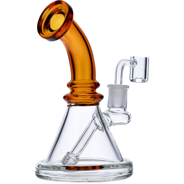 7" Mini Bent Neck Waterpipe - Yellow