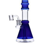 Water Pipe w/Transparent Neck w/Bowl & Quartz -Dark Blue-8in