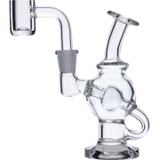 Bent Neck Water Pipe w/Quartz Mini-Clear-5in(RCL-S-J01)