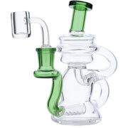 Water Pipe w/Quartz-Green-5in(RCL-S-J04G)