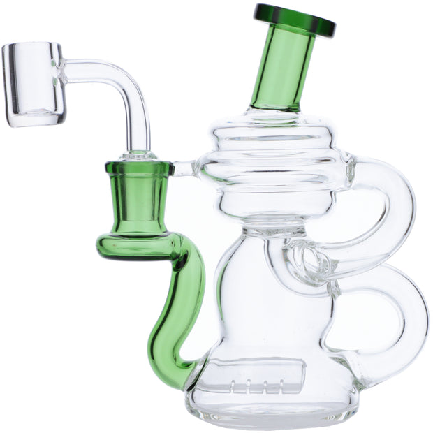 Water Pipe w/Quartz-Green-5in(RCL-S-J04G)