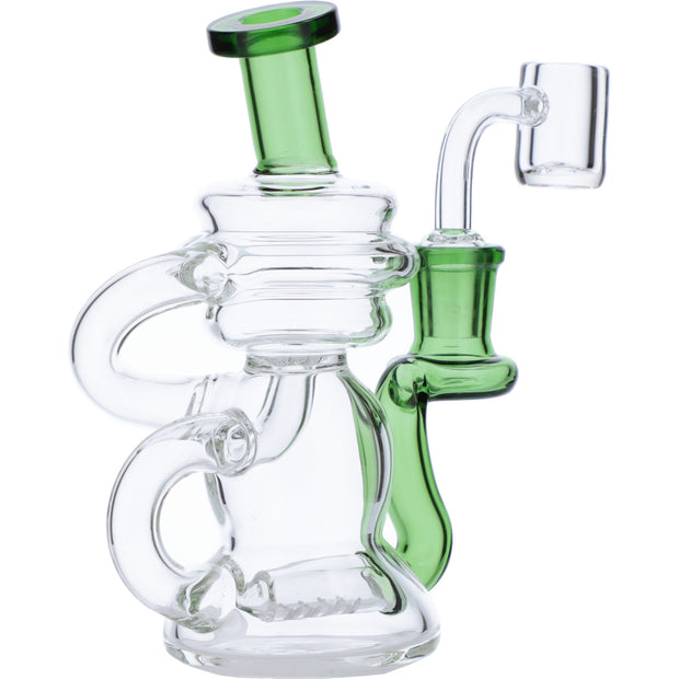 Water Pipe w/Quartz-Green-5in(RCL-S-J04G)