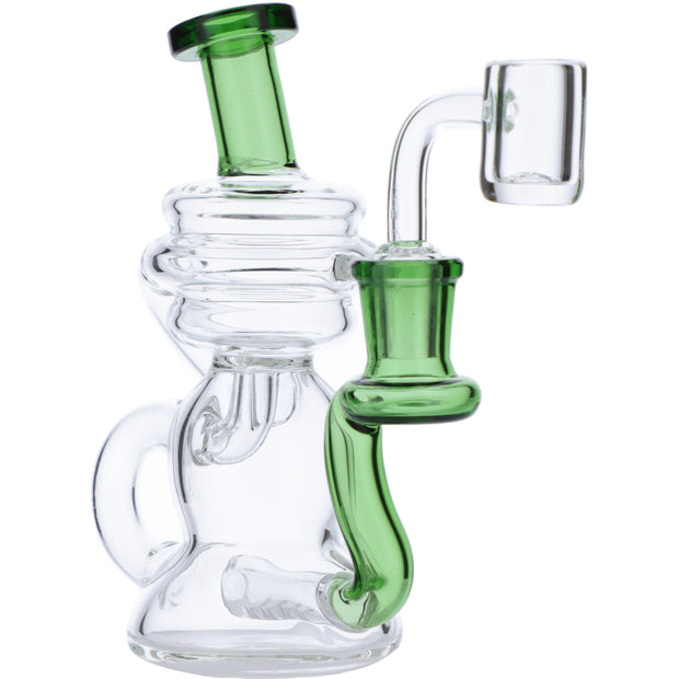 Water Pipe w/Quartz-Green-5in(RCL-S-J04G)