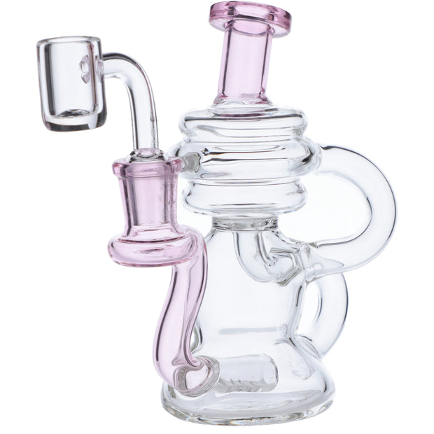 Water Pipe w/Quartz-Pink-5in(RCL-S-J04P)