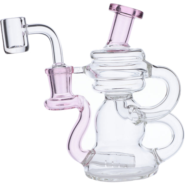 Water Pipe w/Quartz-Pink-5in(RCL-S-J04P)