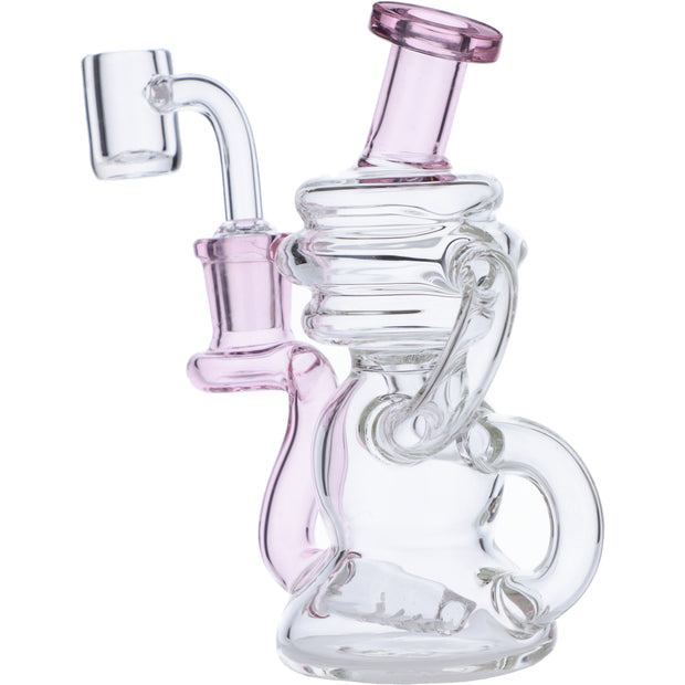 Water Pipe w/Quartz-Pink-5in(RCL-S-J04P)