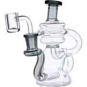 Water Pipe w/Quartz-Transparent Black-5in(RCL-S-J04SK)