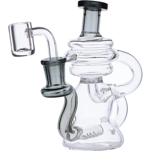 Water Pipe w/Quartz-Transparent Black-5in(RCL-S-J04SK)