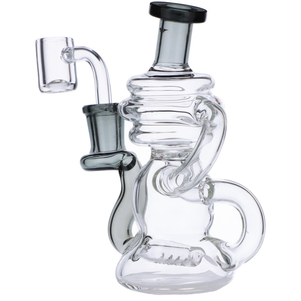 Water Pipe w/Quartz-Transparent Black-5in(RCL-S-J04SK)