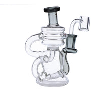 Water Pipe w/Quartz-Transparent Black-5in(RCL-S-J04SK)