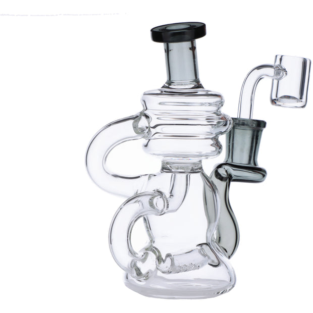 Water Pipe w/Quartz-Transparent Black-5in(RCL-S-J04SK)