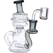 Water Pipe w/Quartz-Transparent Black-5in(RCL-S-J04SK)