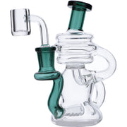 Water Pipe w/Quartz-Teal-5in(RCL-S-J04T)