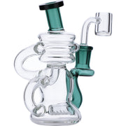 Water Pipe w/Quartz-Teal-5in(RCL-S-J04T)