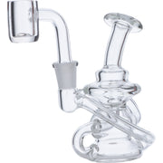 Dab Rig Water Pipe Mini w/Quartz -Clear-4in(RCL-S-J06)