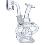 Dab Rig Water Pipe Mini w/Quartz -Clear-4in(RCL-S-J06)