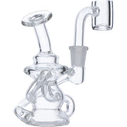 Dab Rig Water Pipe Mini w/Quartz -Clear-4in(RCL-S-J06)