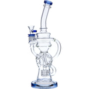 Bent Neck Water Pipe w/Bowl & Quartz-Light Blue(RCL-L-H02LB)