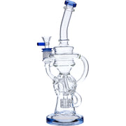 Bent Neck Water Pipe w/Bowl & Quartz-Light Blue(RCL-L-H02LB)