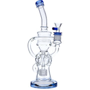 Bent Neck Water Pipe w/Bowl & Quartz-Light Blue(RCL-L-H02LB)