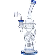 Bent Neck Water Pipe w/Bowl & Quartz-Light Blue(RCL-L-H02LB)