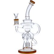 Bent Neck Water Pipe w/Bowl & Quartz-Topaz(RCL-L-H02TZ)