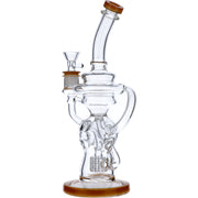 Bent Neck Water Pipe w/Bowl & Quartz-Topaz(RCL-L-H02TZ)