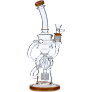 Bent Neck Water Pipe w/Bowl & Quartz-Topaz(RCL-L-H02TZ)