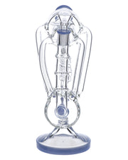 Bent Neck Water Pipe w/Bowl & Quartz-Milky Blue(RCL-L-L01MB)