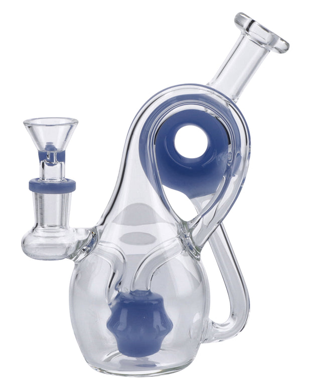 7" Milky Blue Mini Recycler Water Pipe