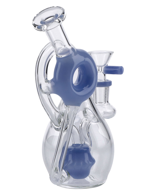7" Milky Blue Mini Recycler Water Pipe
