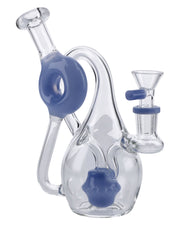 7" Milky Blue Mini Recycler Water Pipe