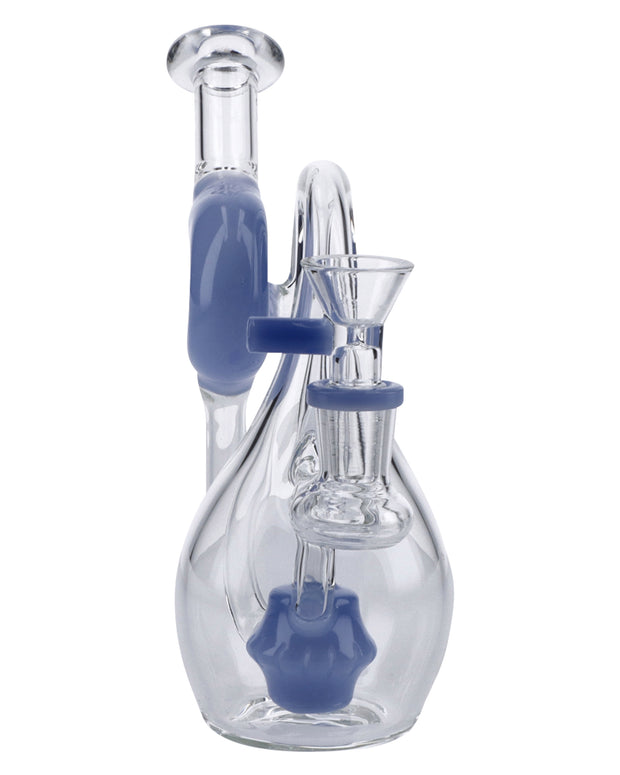 7" Milky Blue Mini Recycler Water Pipe