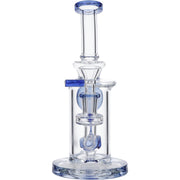 Hourglass Base Water Pipe w/Bowl & Quartz-Milky Purple-8in(RCL-S-022B)