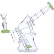 Water Pipe Funnel Perc Recycler-Milky Green-7in(RCL-S-049MG)