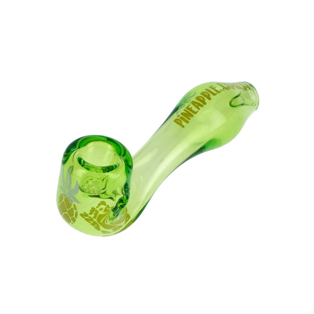 Puff Puff Pass Strain Pineapple Express Sherlock Pipe Green 4 in.