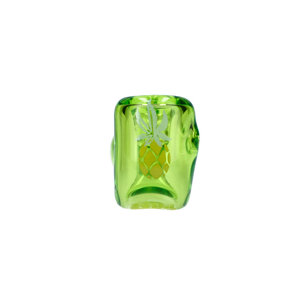 Puff Puff Pass Strain Pineapple Express Sherlock Pipe Green 4 in.