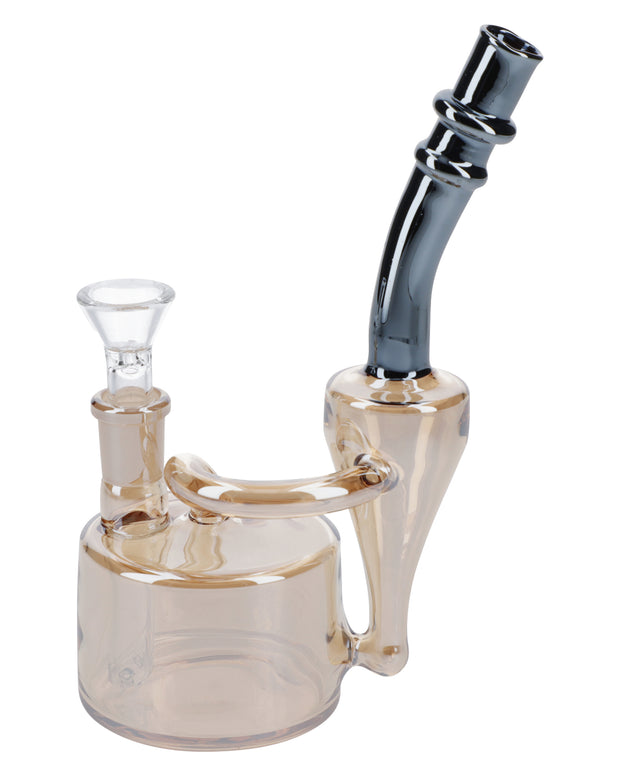 Electronic Painting Bubbler w/Bowl & Quartz-Champagne Gold-6in(RCL-S-Y